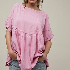 Free People Moon City Top - Lollipop Pink - S